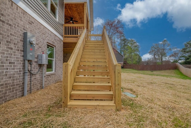 view of stairway