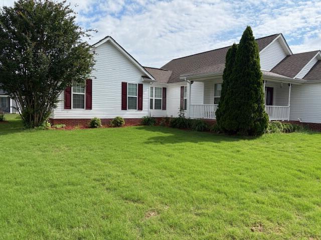 56 Deer Ridge Ln, Rock Spring, GA 30739 - view of front of home featuring a front lawn and a porch