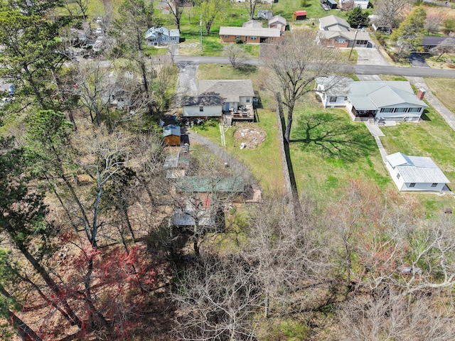 aerial view with a residential view