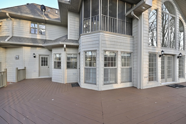 view of wooden terrace
