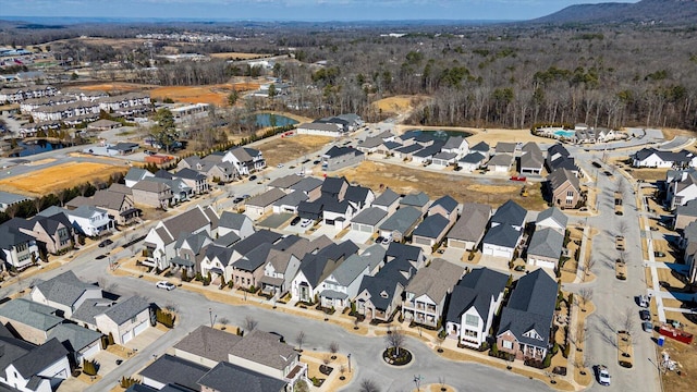 bird's eye view with a residential view