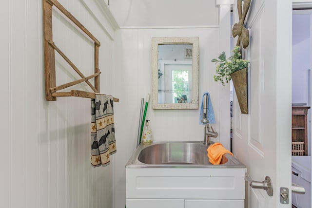 interior space with a sink