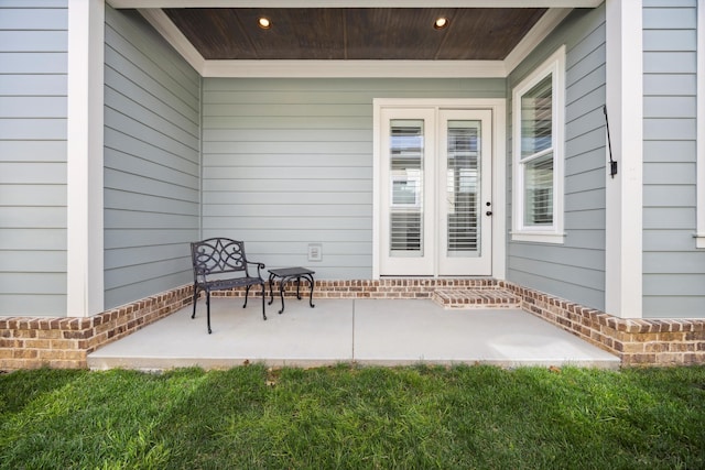 view of patio with a porch