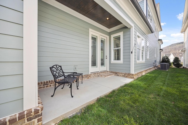 view of patio / terrace with central AC unit