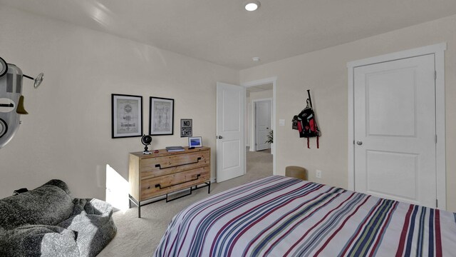 bedroom with carpet floors