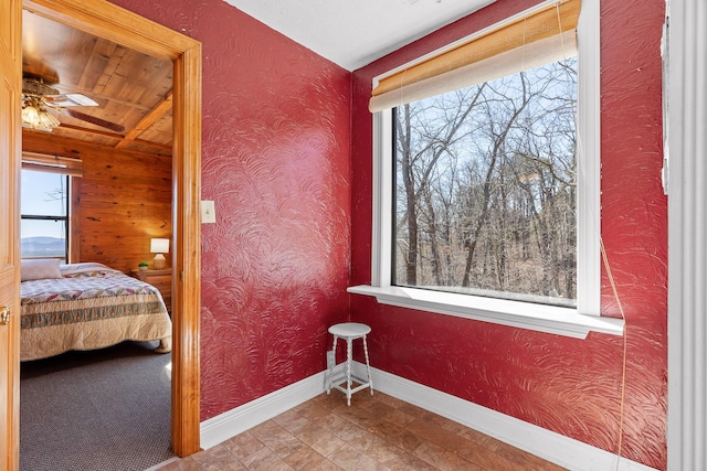 2345 County Rd 865, Gaylesville, AL 35973 - bedroom with wood ceiling and baseboards