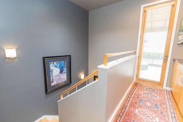 295 W 19th St, Chattanooga, TN 37408 - hallway with an upstairs landing and baseboards
