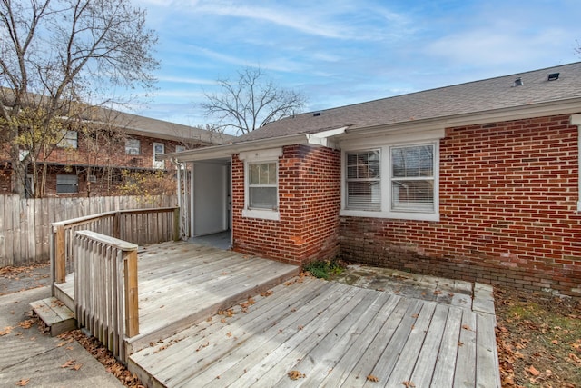 wooden deck with fence