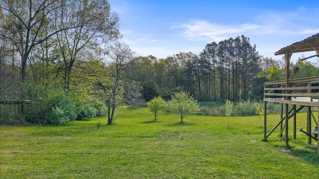 105 Massingale Rd, Tellico Plains, TN 37385 - view of yard featuring a view of trees and a deck