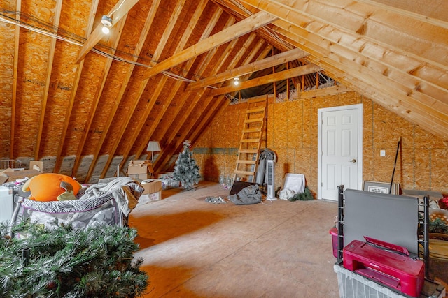 view of attic
