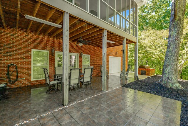 view of patio with outdoor dining area
