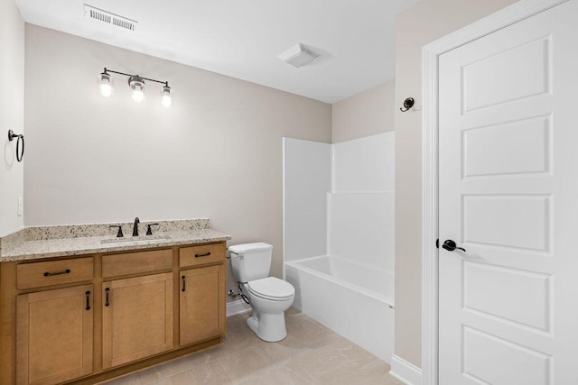 11819 Herons Haven Dr # 102, Soddy Daisy, TN 37379 - bathroom with toilet, vanity, and shower / tub combination