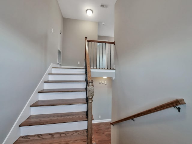7954 Burgundy Cir Unit 91, Chattanooga, TN 37421 - staircase with baseboards, visible vents, and wood finished floors