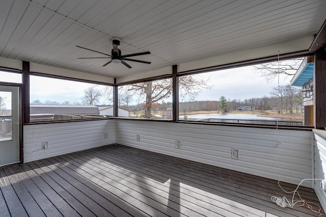 204 Lake Haven Dr, Soddy Daisy, TN 37379 - wooden terrace featuring ceiling fan