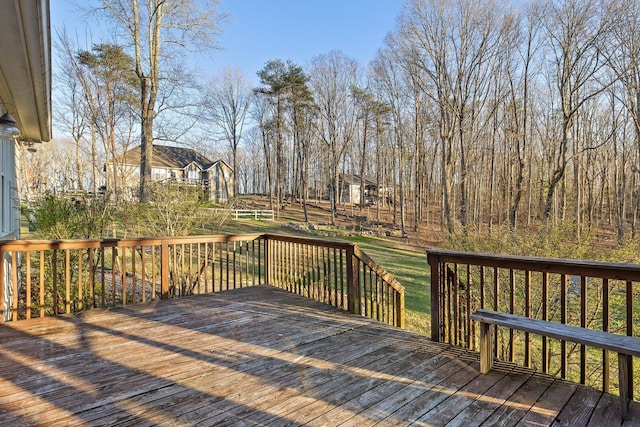 view of wooden terrace