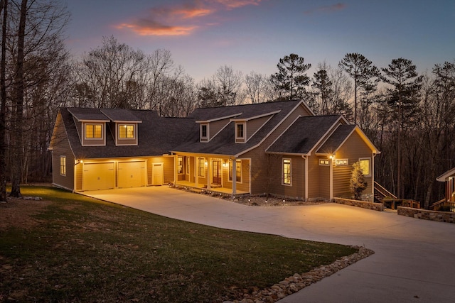 116 Twilight Trl, Dunlap, TN 37327 - view of front of house with concrete driveway, a garage, and a front lawn