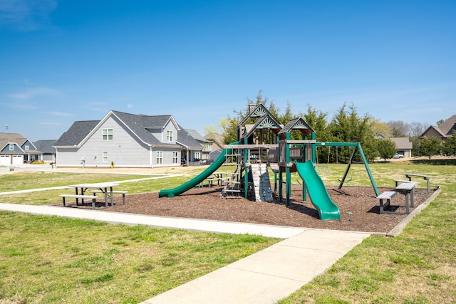8975 Silver Maple Dr, Ooltewah, TN 37363 - community jungle gym featuring a residential view and a yard