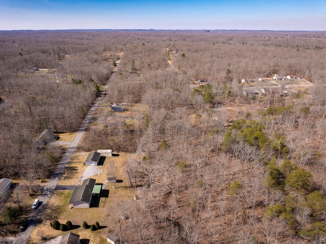 aerial view with a rural view