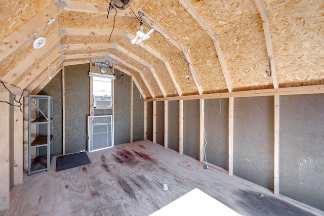 attic with cooling unit