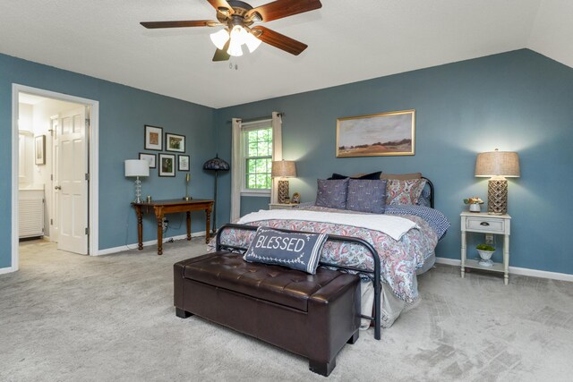 9215 Smokewood Trl, Chattanooga, TN 37421 - bedroom with carpet, a ceiling fan, and ensuite bathroom