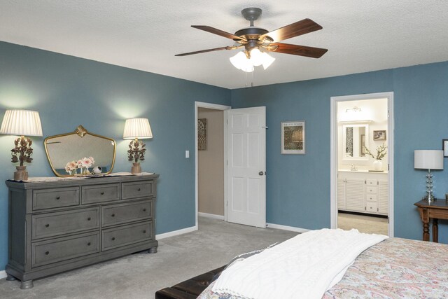 9215 Smokewood Trl, Chattanooga, TN 37421 - bedroom featuring light carpet, ensuite bathroom, and ceiling fan