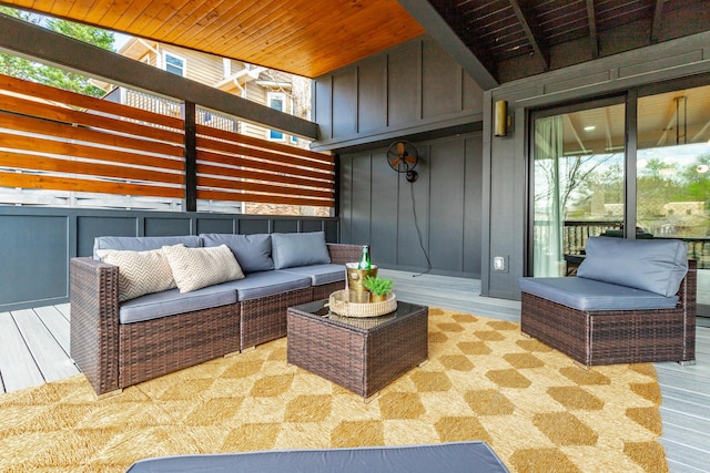 exterior space featuring outdoor lounge area