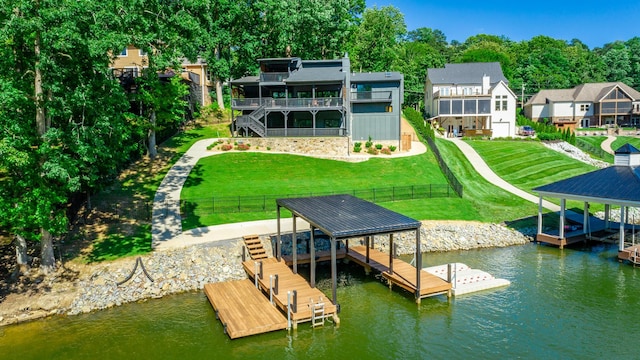 4910 Shoreline Dr, Chattanooga, TN 37416 - dock area with a water view and stairs