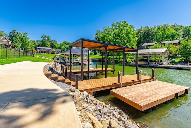 4910 Shoreline Dr, Chattanooga, TN 37416 - dock featuring a water view and boat lift