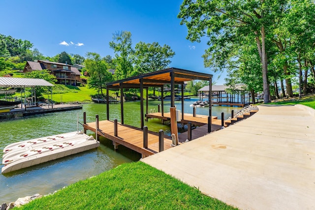 4910 Shoreline Dr, Chattanooga, TN 37416 - dock area featuring a water view and boat lift