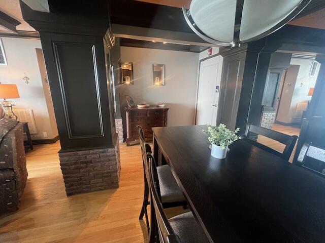 dining room featuring light wood-style floors