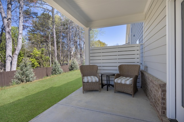 view of patio / terrace with a fenced backyard