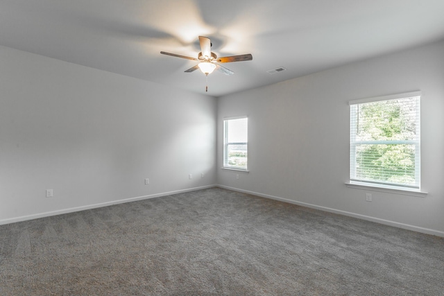 11304 Cape Vw, Soddy Daisy, TN 37379 - empty room with a ceiling fan, carpet flooring, and baseboards