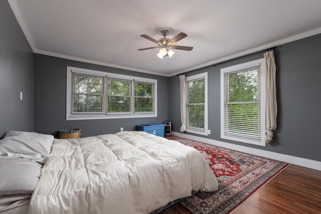 3308 Alta Vista Dr, Chattanooga, TN 37411 - bedroom with wood finished floors, multiple windows, and crown molding