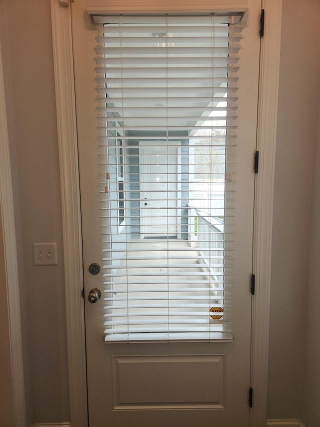 view of doorway to outside