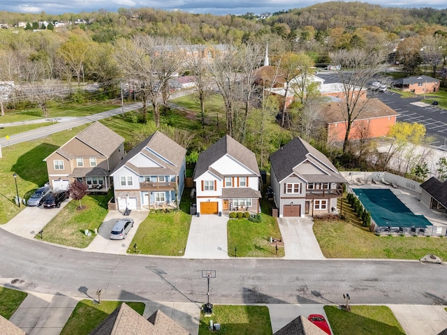 aerial perspective of suburban area