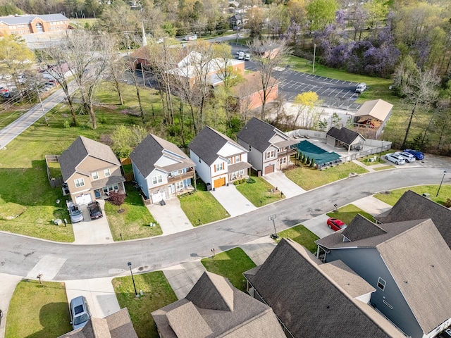 aerial perspective of suburban area