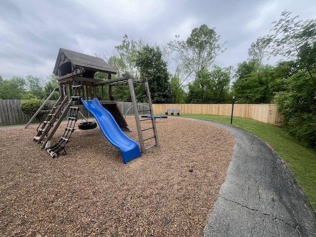 view of playground with fence