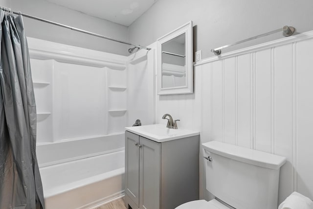 5503 Oleary St, Chattanooga, TN 37410 - full bath with toilet, shower / tub combo with curtain, and vanity