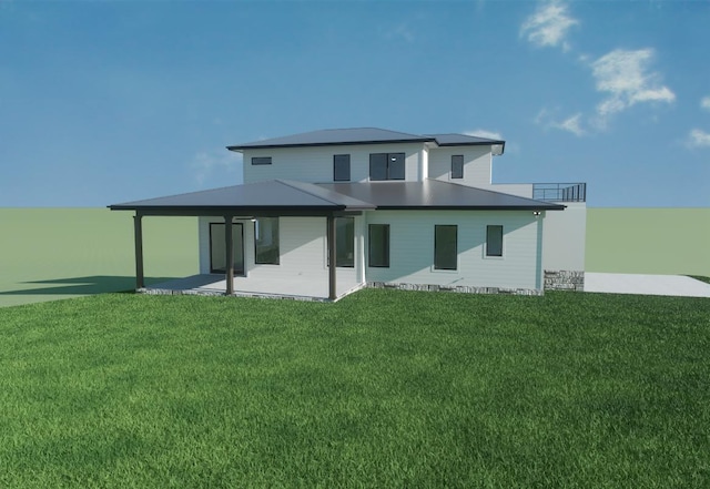 3354 Hawks Creek Dr, Apison, TN 37302 - back of property featuring a gazebo, a patio, and a yard