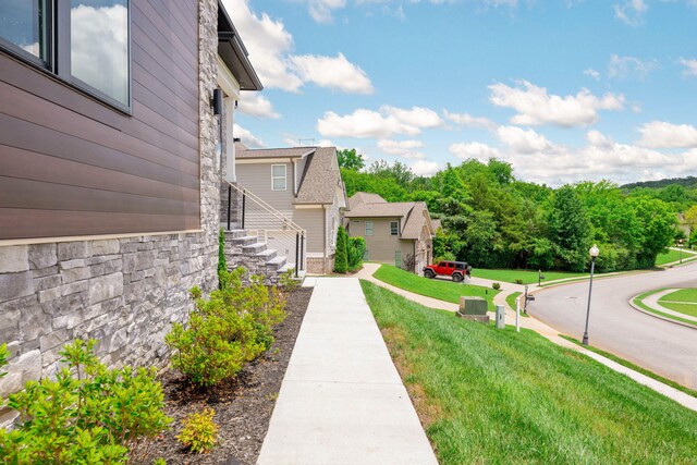3354 Hawks Creek Dr, Apison, TN 37302 - view of green lawn with stairs