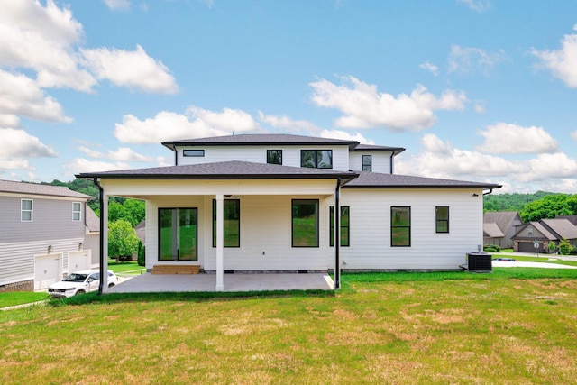 3354 Hawks Creek Dr, Apison, TN 37302 - rear view of house featuring a patio, a lawn, and crawl space