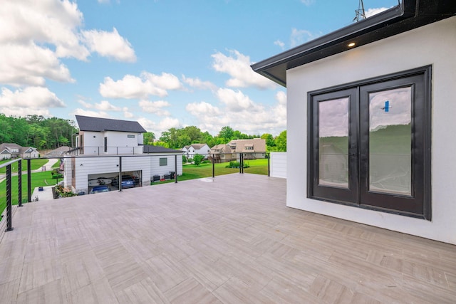 3354 Hawks Creek Dr, Apison, TN 37302 - view of patio / terrace featuring french doors and a residential view