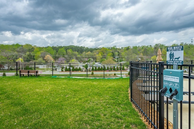 5735 Acadia Dr, Chattanooga, TN 37415 - exterior space with a view of trees, fence, and a lawn