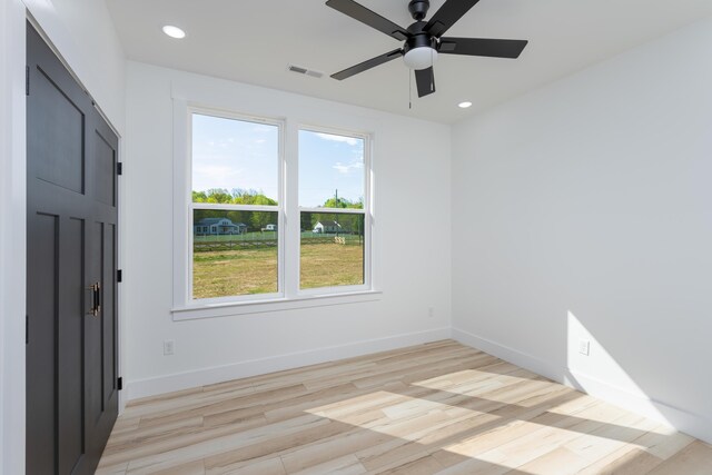 337 Hunter Trl, Trenton, GA 30752 - empty room with recessed lighting, light wood-style floors, visible vents, and baseboards