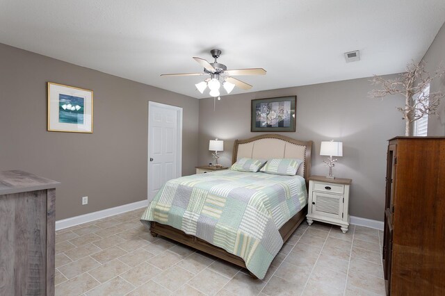1903 Applebrook Dr, Rossville, GA 30741 - bedroom featuring baseboards, ceiling fan, and visible vents