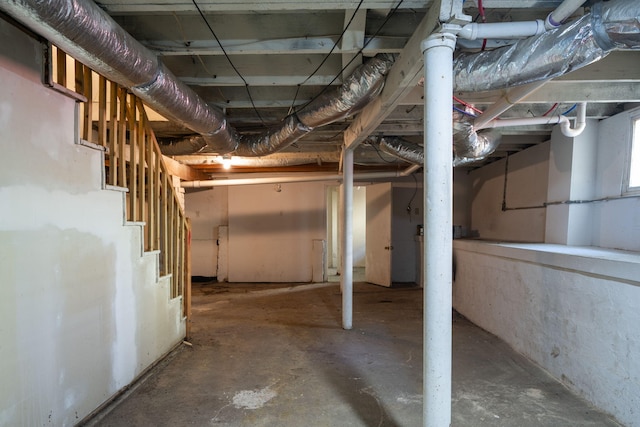 2510 Vine St, Chattanooga, TN 37404 - unfinished below grade area featuring stairway