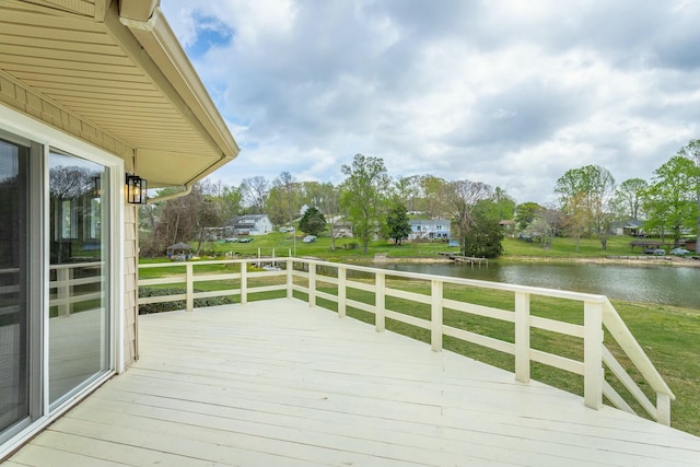 2041 Linwood Cir, Soddy Daisy, TN 37379 - wooden terrace featuring a water view and a yard