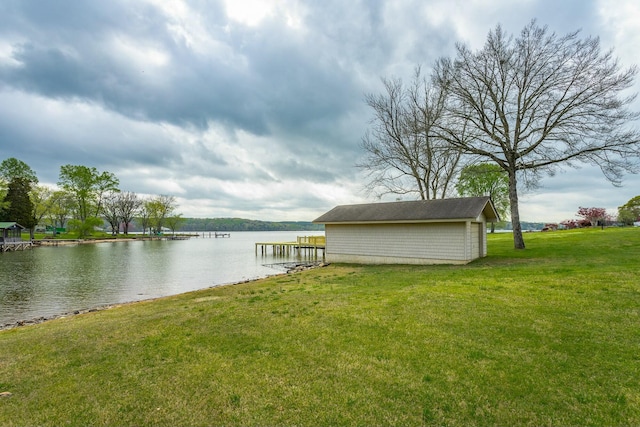 2041 Linwood Cir, Soddy Daisy, TN 37379 - view of yard featuring an outdoor structure and a water view