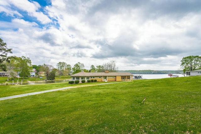 2041 Linwood Cir, Soddy Daisy, TN 37379 - view of front of property featuring a water view and a front lawn