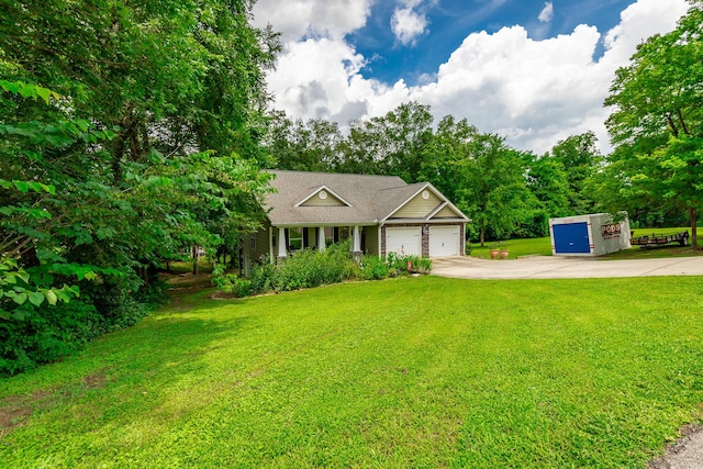 901 Haggard Rd, Ringgold, GA 30736 - view of front of property featuring a garage, driveway, a front yard, and a shingled roof